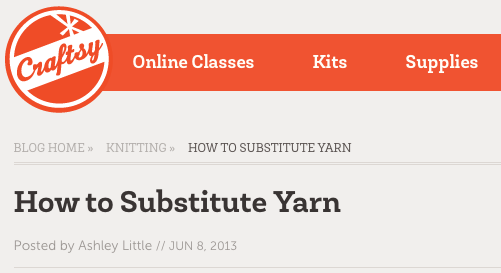 Yarn Substitution Chart By Brand